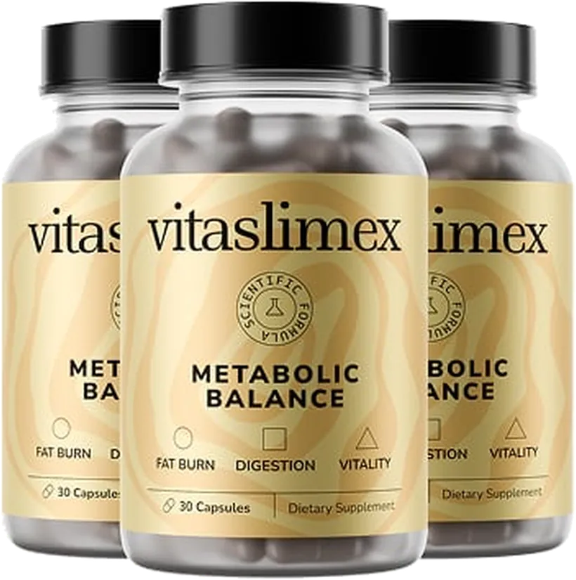Vitaslimex Metabolic Balance Capsules — kolme purkkia, 30 kapselia kussakin